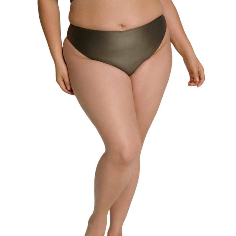 Good American Bikini Bottoms Reversible Sage Green Size GA 7 - 4xl - Picture 2 of 11